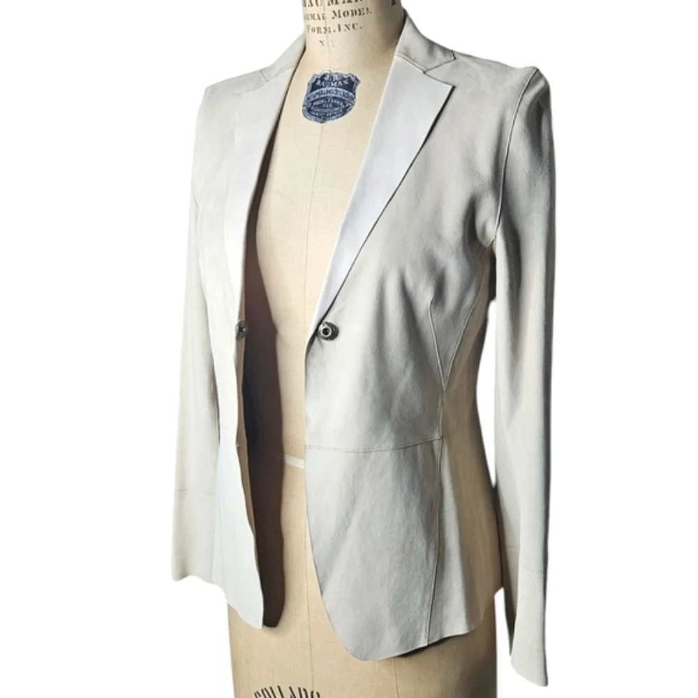 Akris Punto | Lambskin Suede Jacket | Women's | Size 4_9
